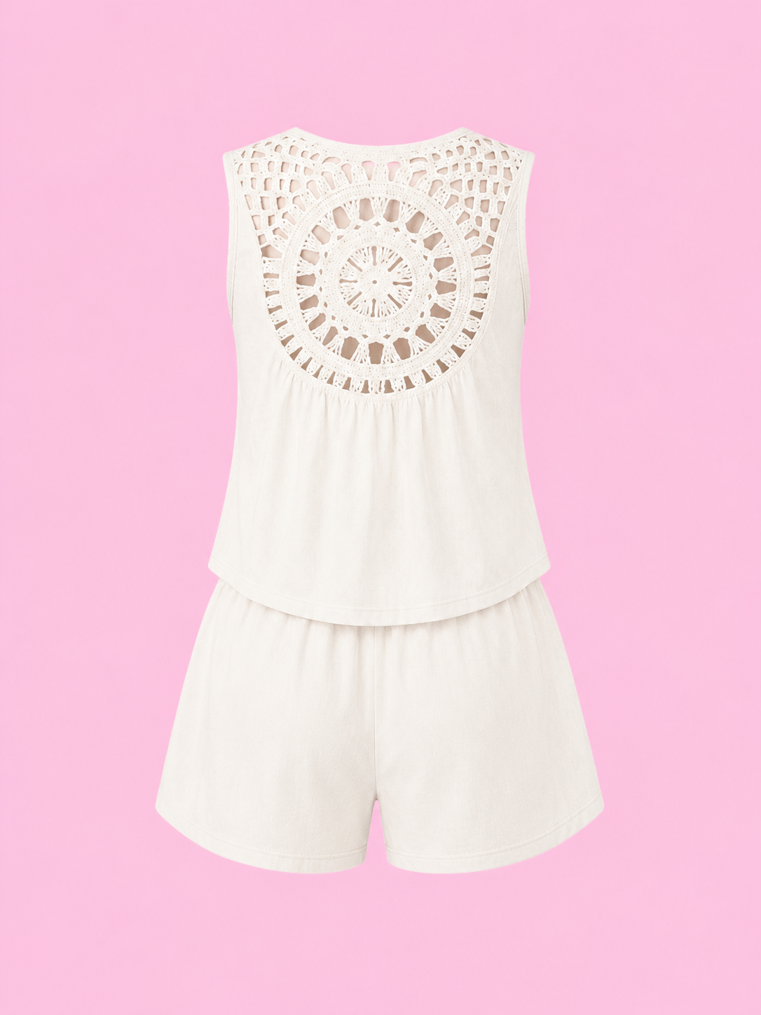 round neck tank top and shorts set