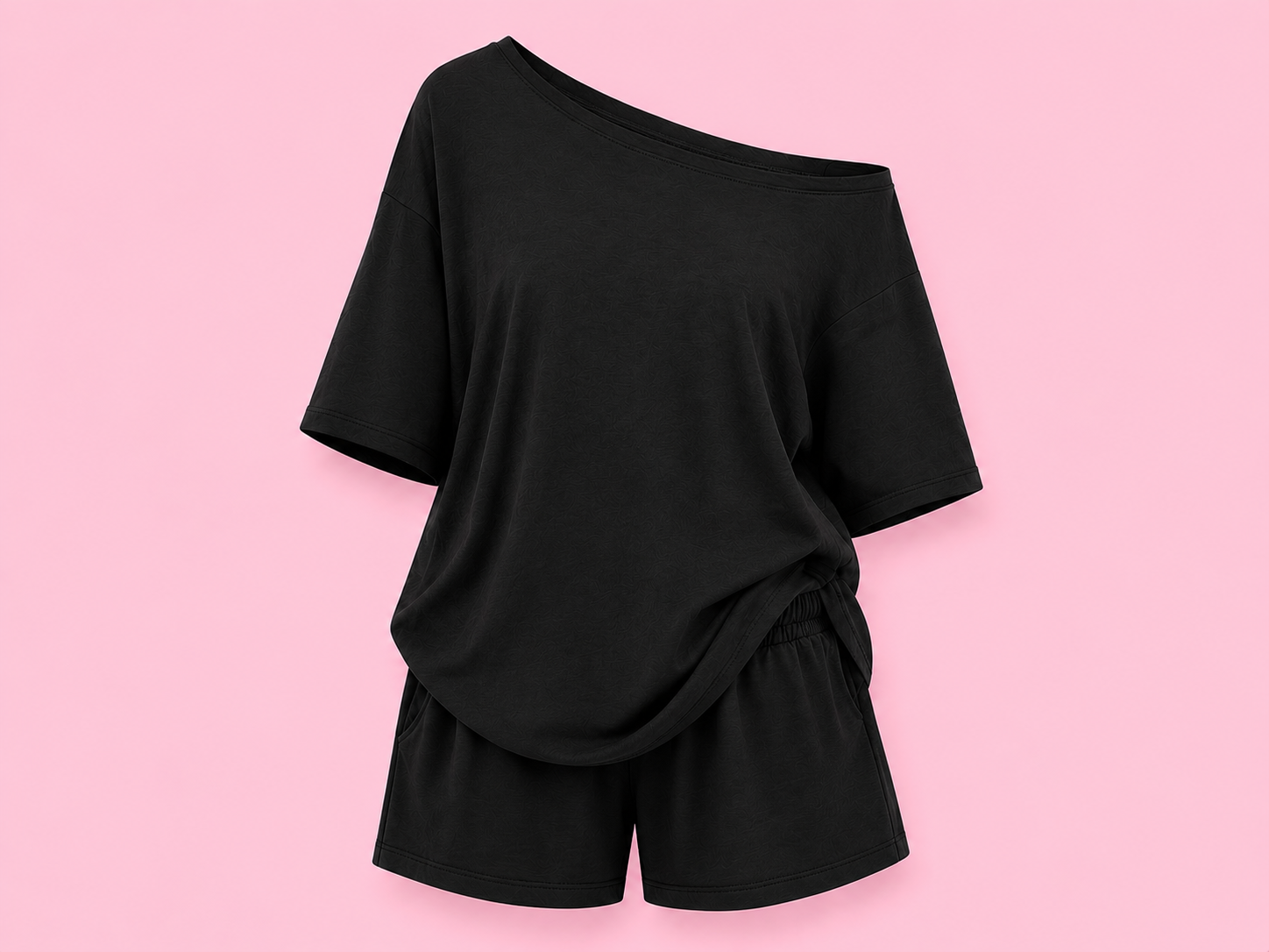 off the shoulder two piece lounge set