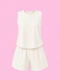 round neck tank top and shorts set