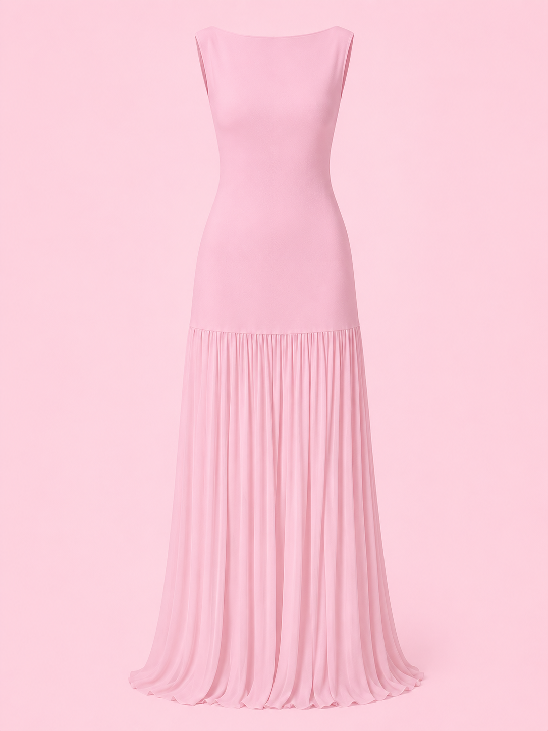 full size sleeveless top and pleated maxi skirt set