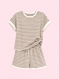 striped two piece set