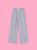 striped high-waisted wide leg pants
