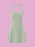 umgee crisscross square neck active dress