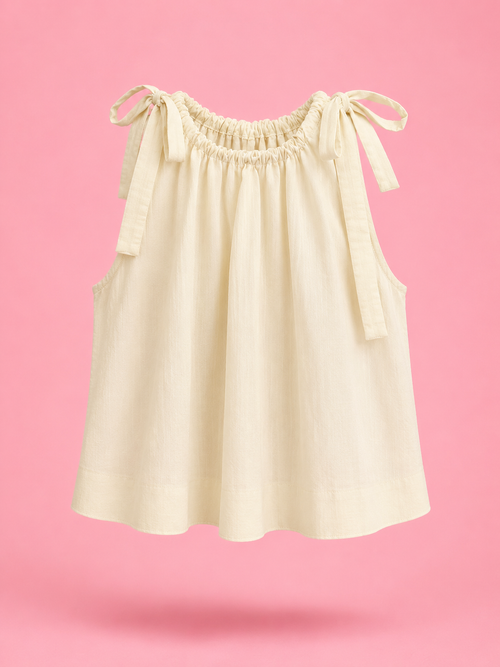 bow strapped flowy tank top
