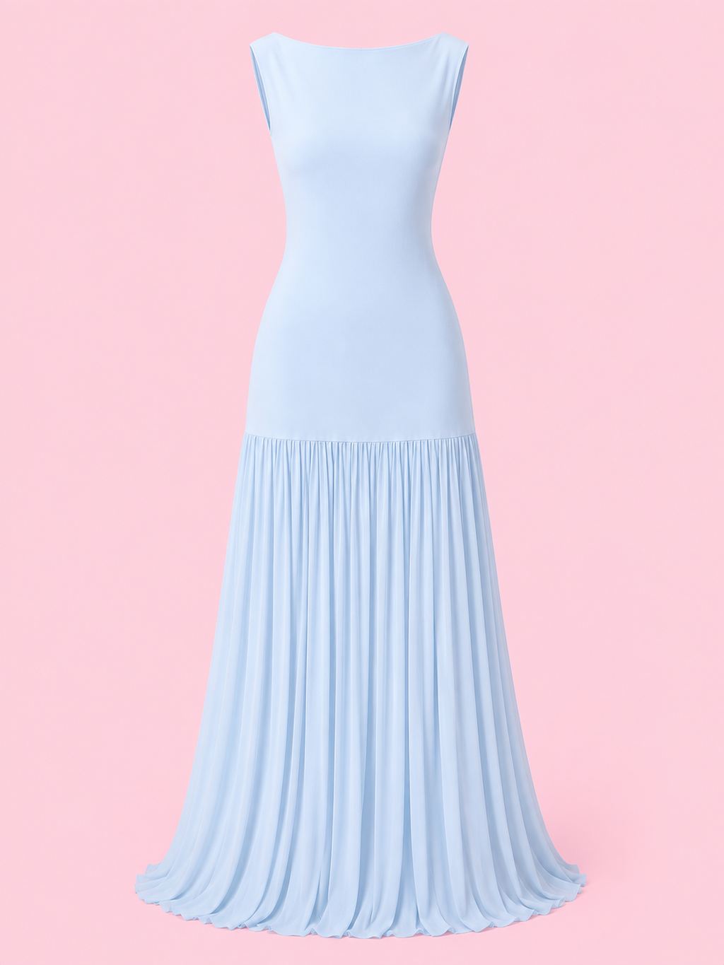 full size sleeveless top and pleated maxi skirt set