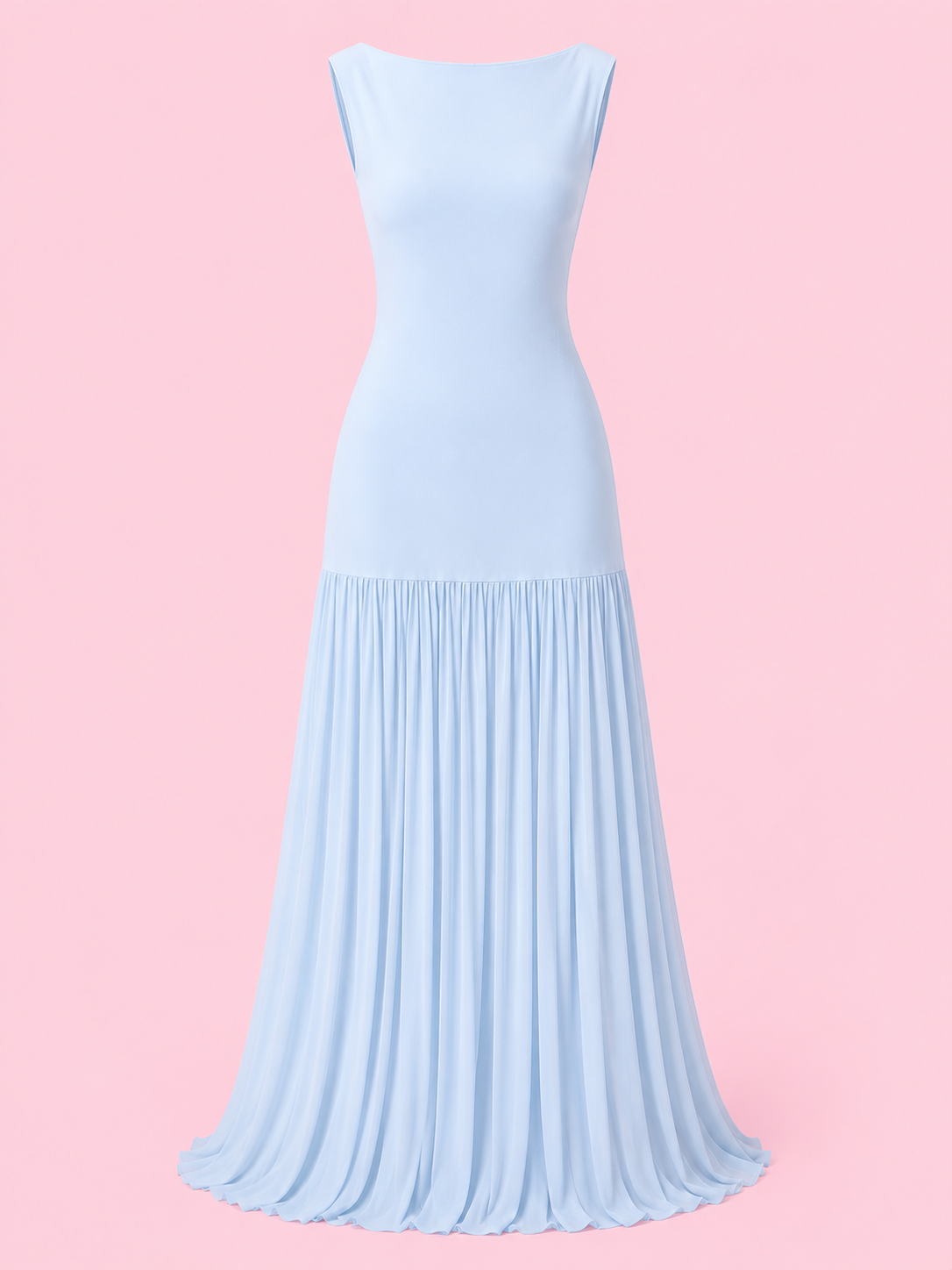 full size sleeveless top and pleated maxi skirt set