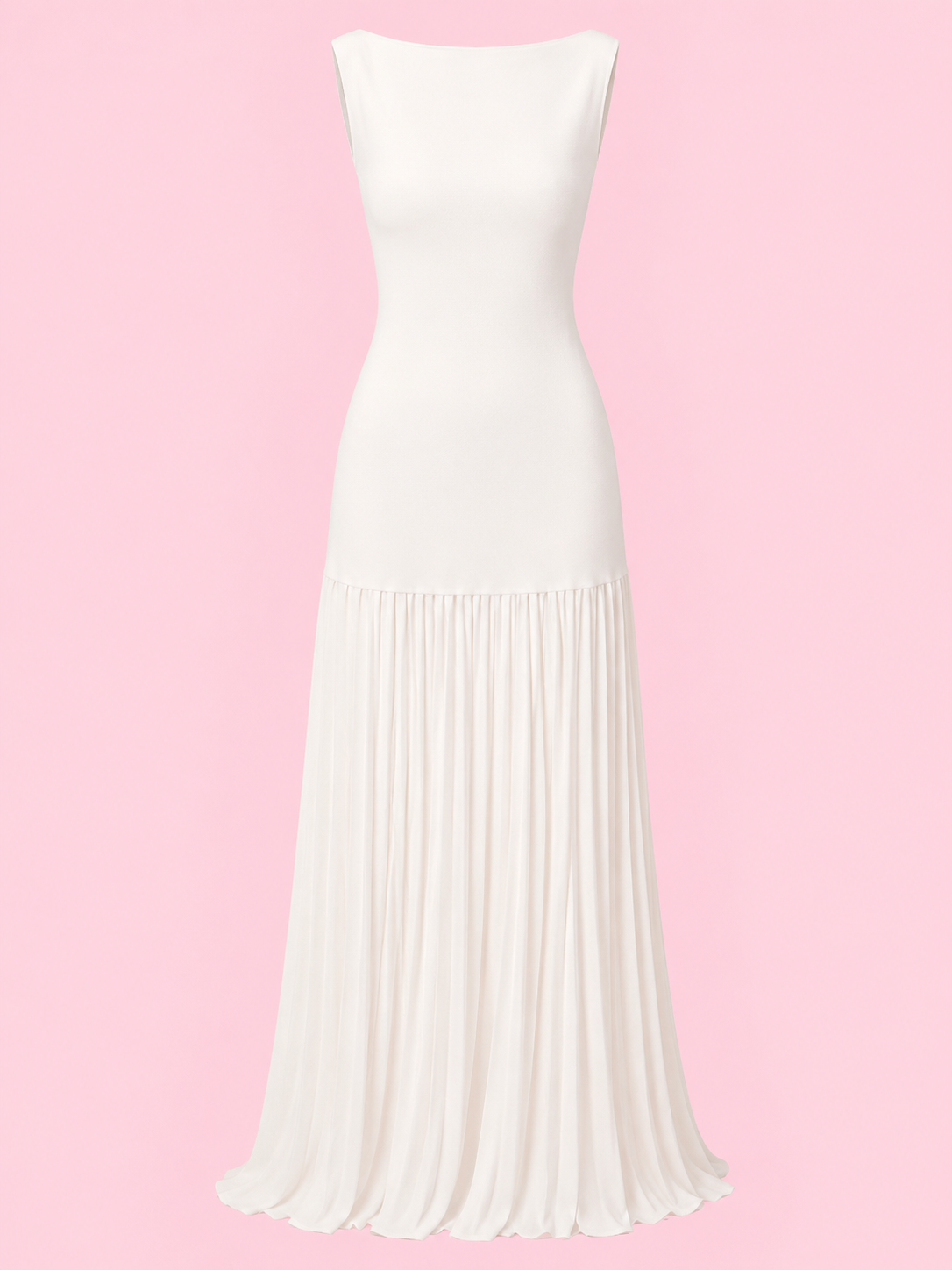 full size sleeveless top and pleated maxi skirt set