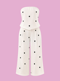 polka dot tube top and pants set