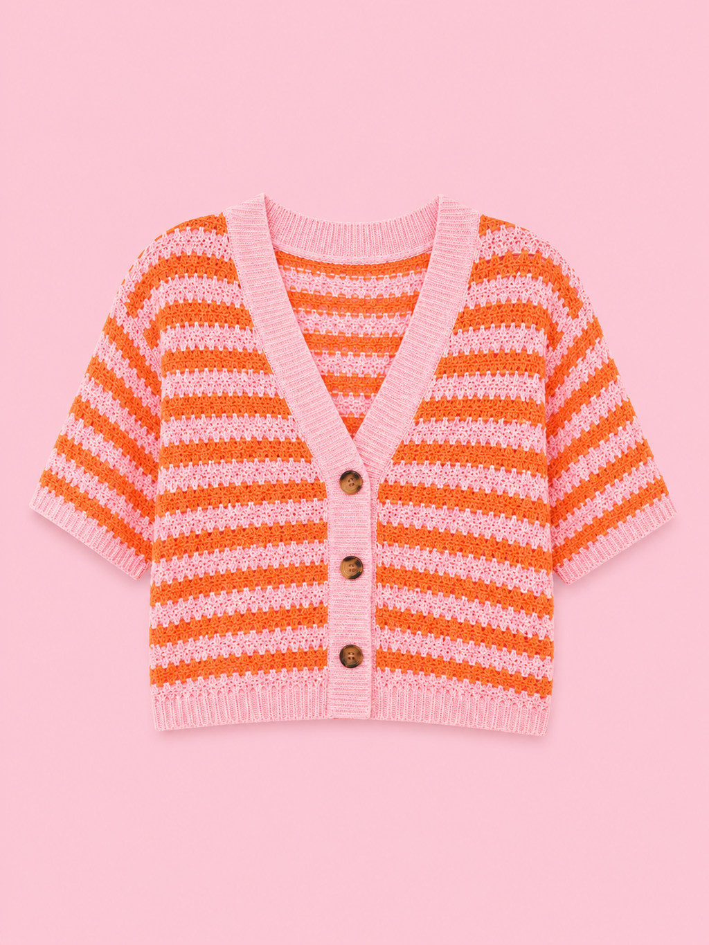 striped button up cardigan