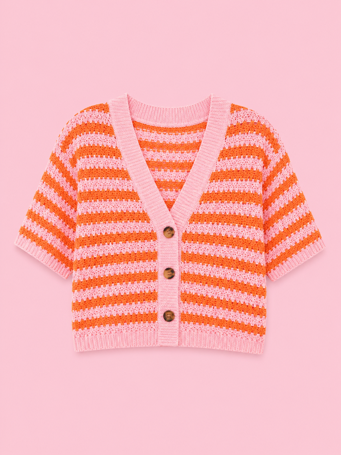 striped button up cardigan