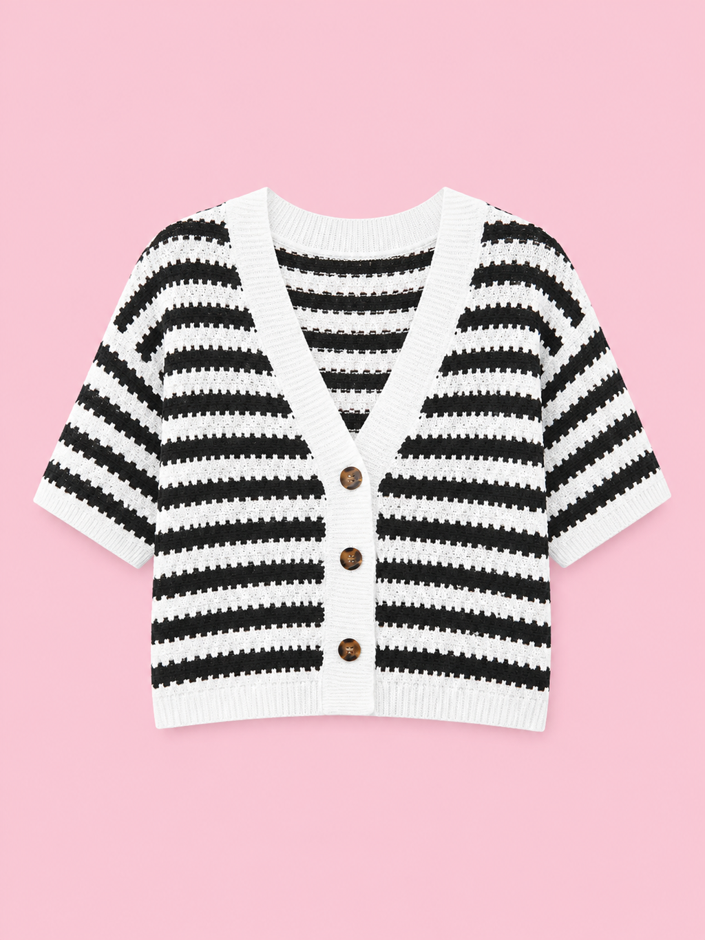 striped button up cardigan