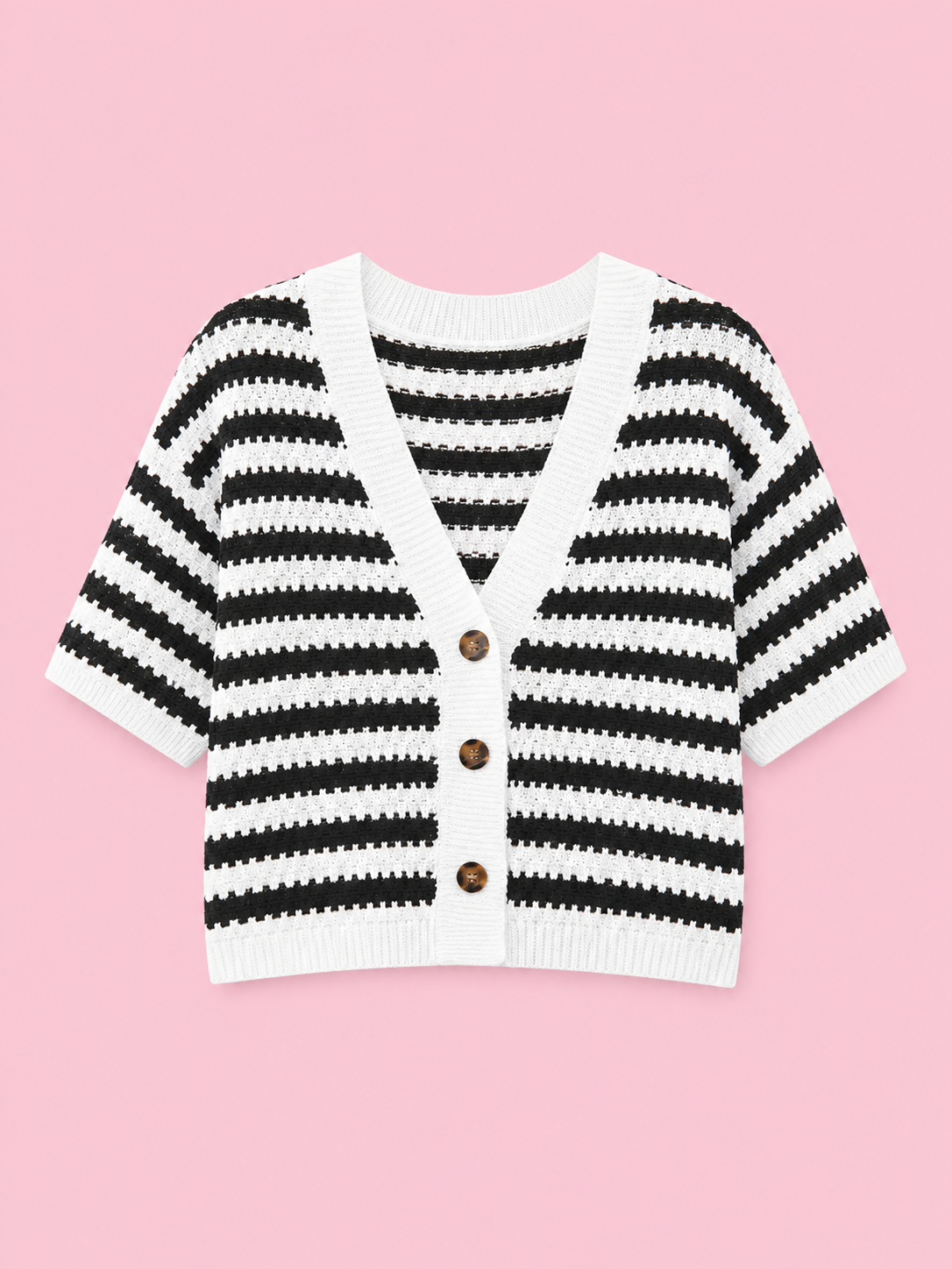 striped button up cardigan
