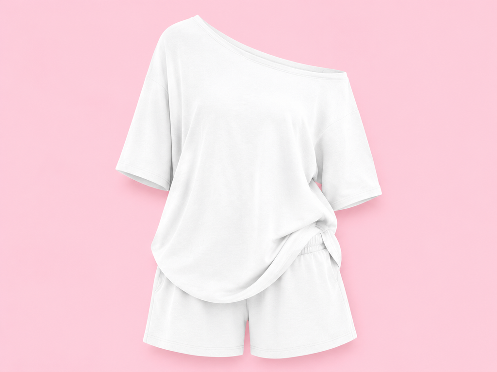 off the shoulder two piece lounge set