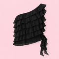 Layered Ruffled One Shoulder Tank