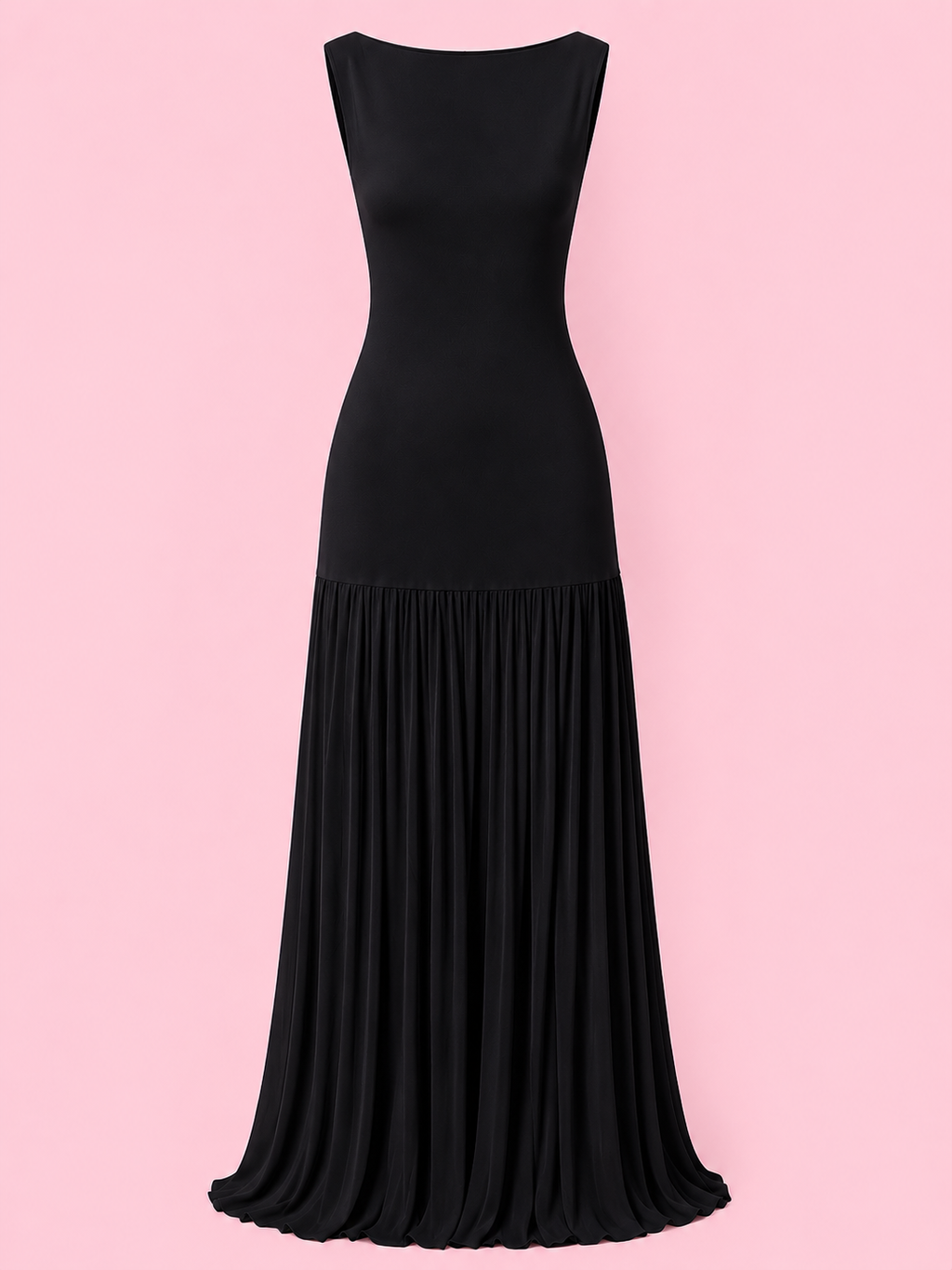 full size sleeveless top and pleated maxi skirt set
