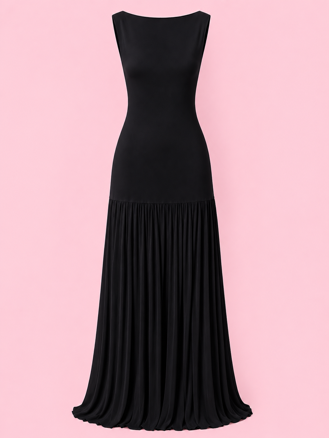 full size sleeveless top and pleated maxi skirt set