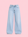 high-waisted wide leg jeans