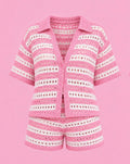 2 piece knit swim cover up