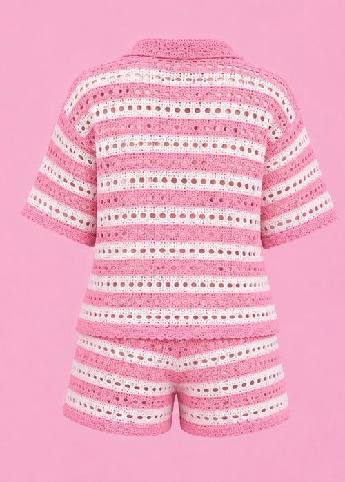 2 piece knit swim cover up