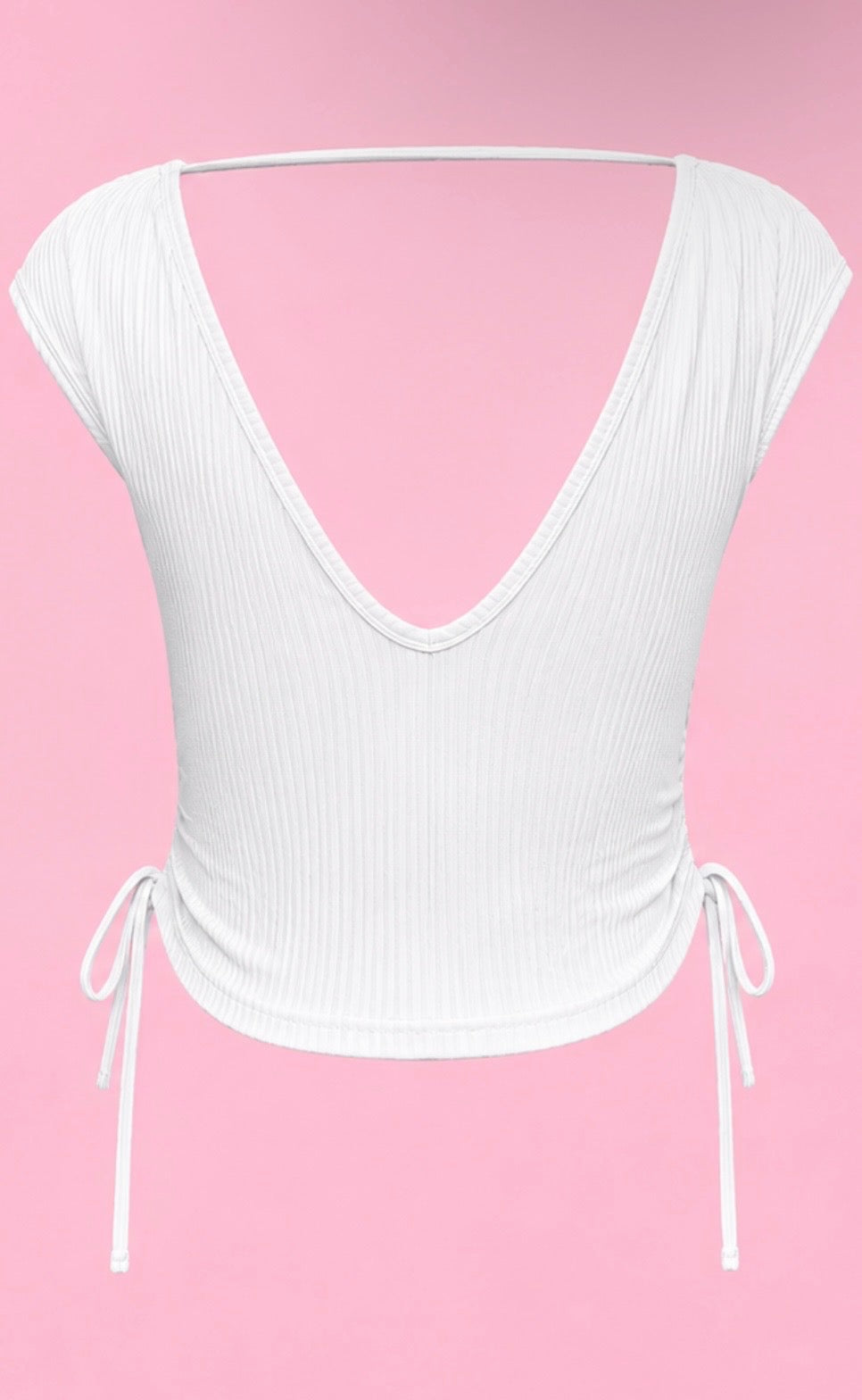 backless white cami