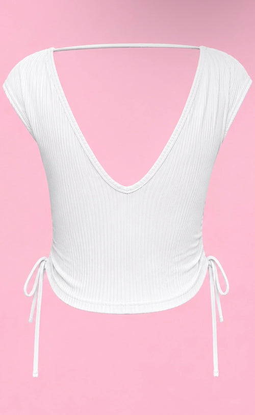 backless white cami