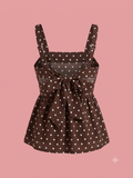 polka dot baby doll tank top